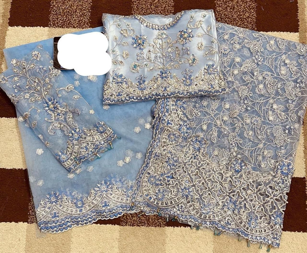 3PC EMBROIDERED SUIT - MB 167