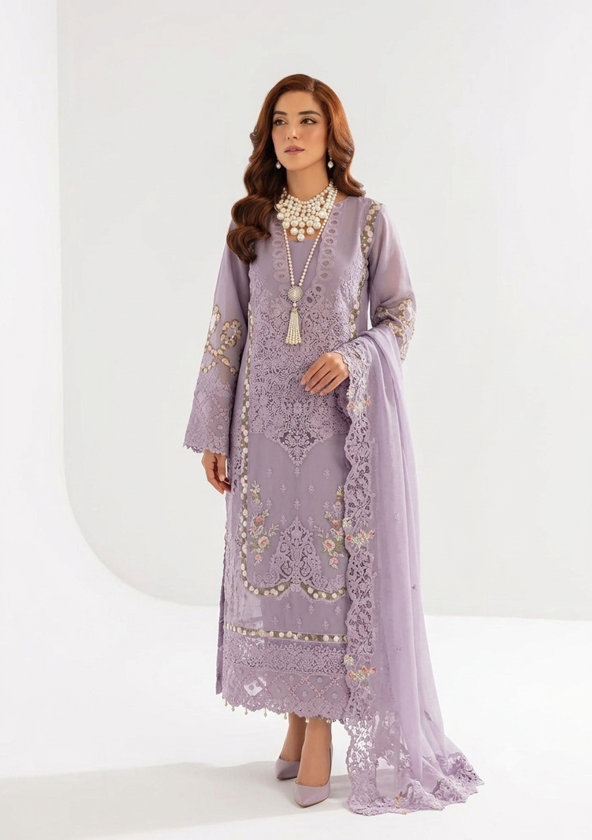 3PC EMBROIDERED SUIT - MB 184