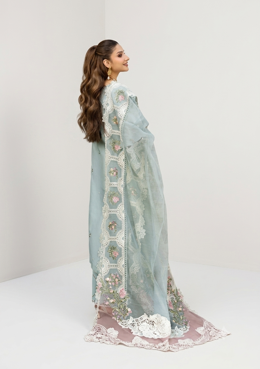 3PC EMBROIDERED SUIT - MB 183