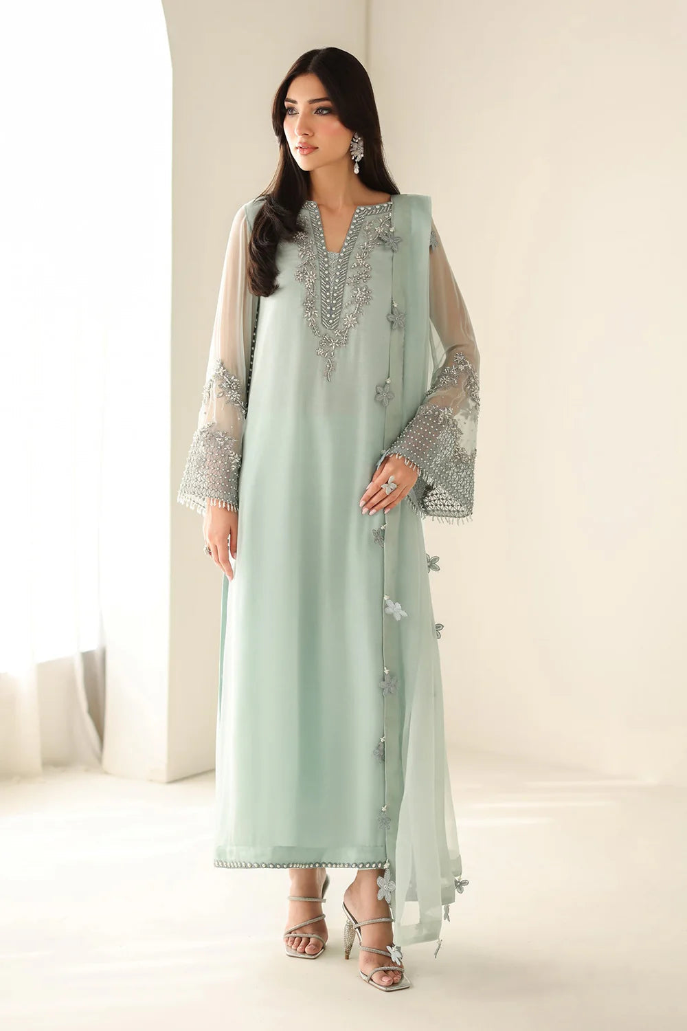 3PC EMBROIDERED SUIT - MB 158