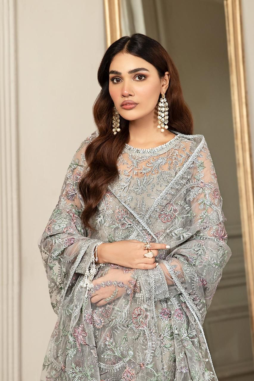 3PC EMBROIDERED SUIT - MB 206