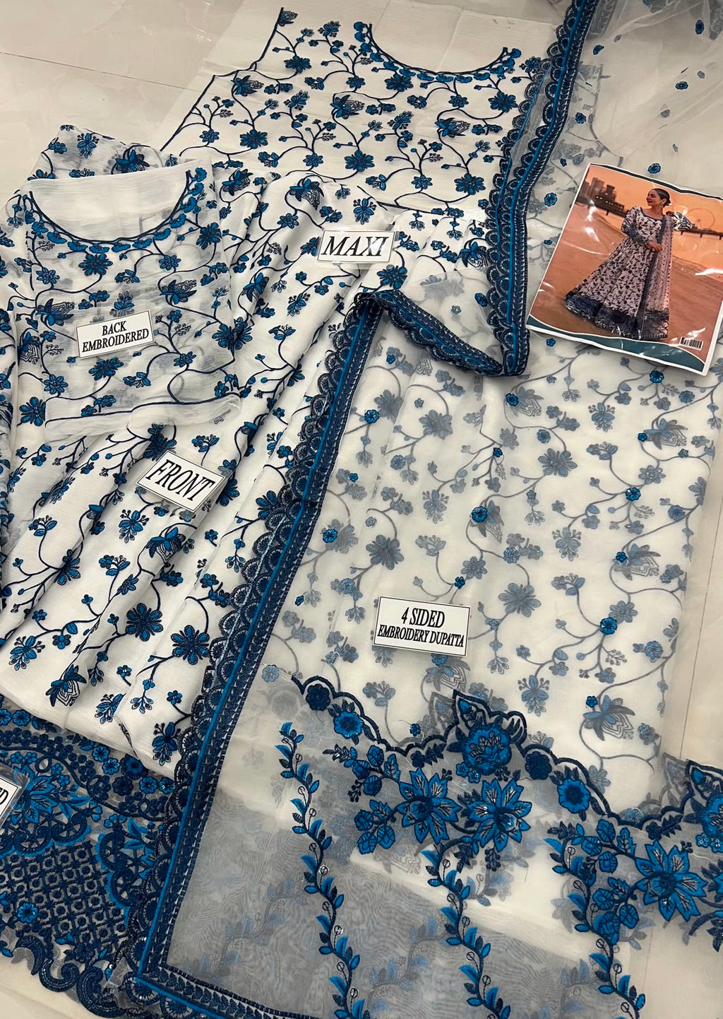 3PC EMBROIDERED SUIT - MB 173