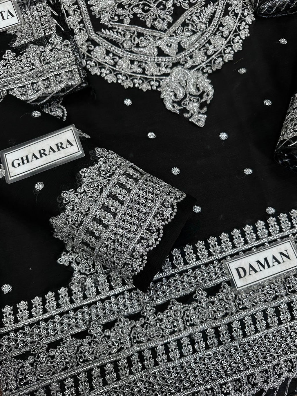 3PC EMBROIDERED SUIT - MB 156