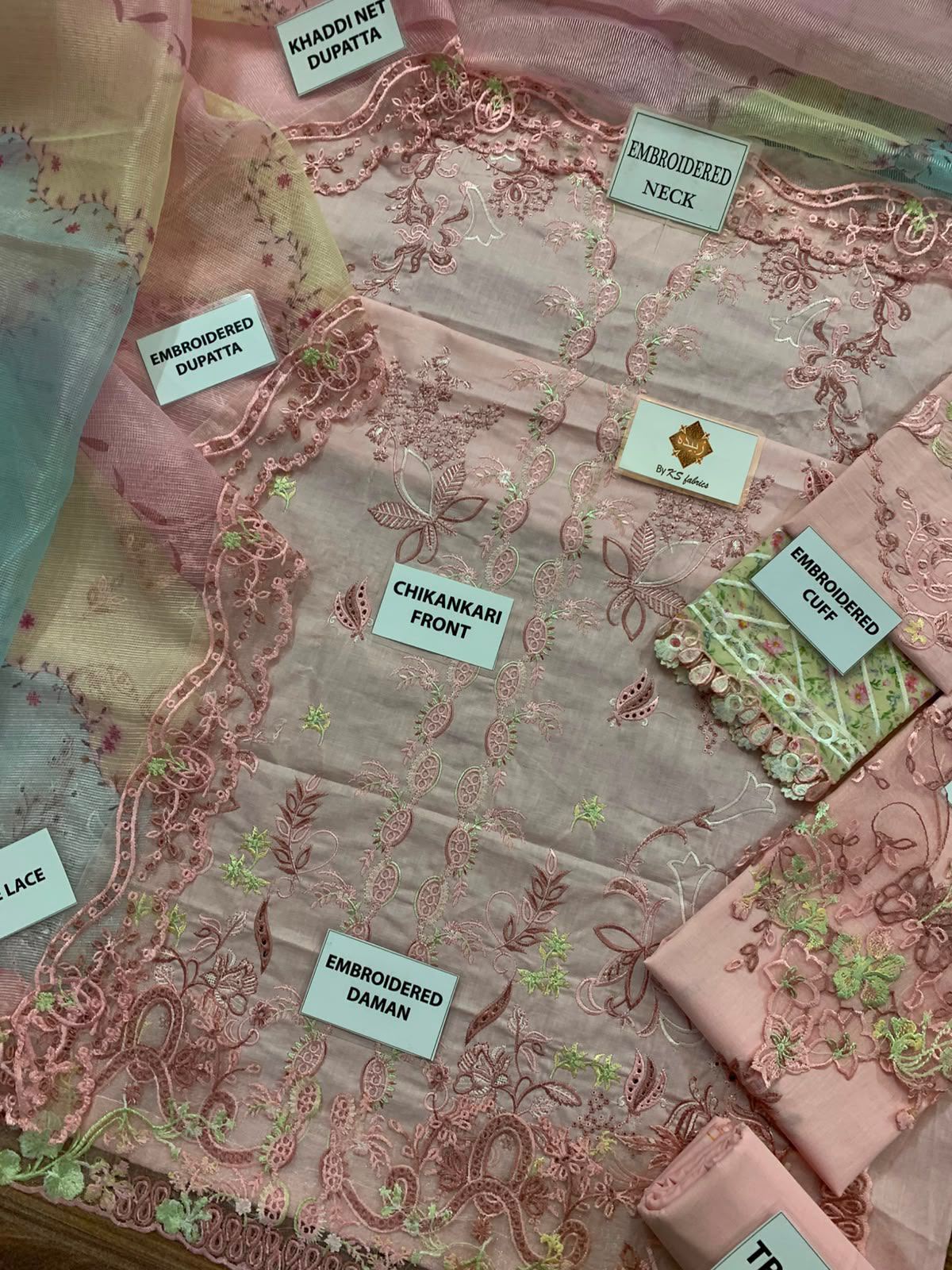 3PC EMBROIDERED SUIT - MB 151