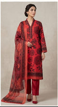 3 PC PRINTED LAWN SUIT MB 143