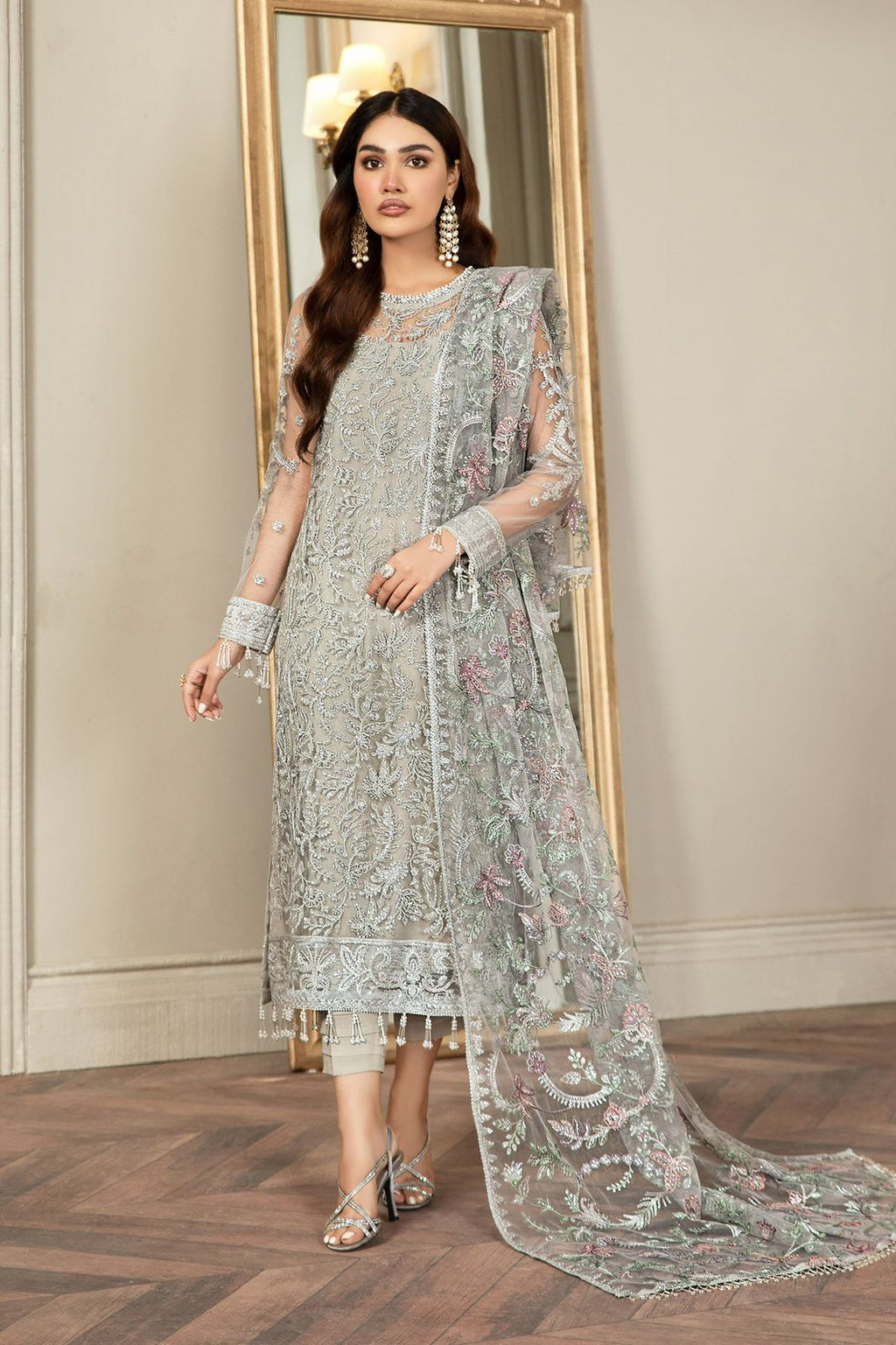 3PC EMBROIDERED SUIT - MB 206