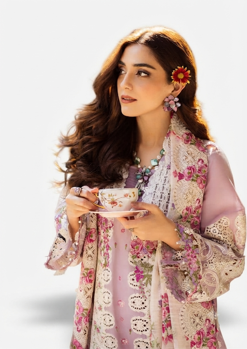 3PC EMBROIDERED SUIT - MB 161