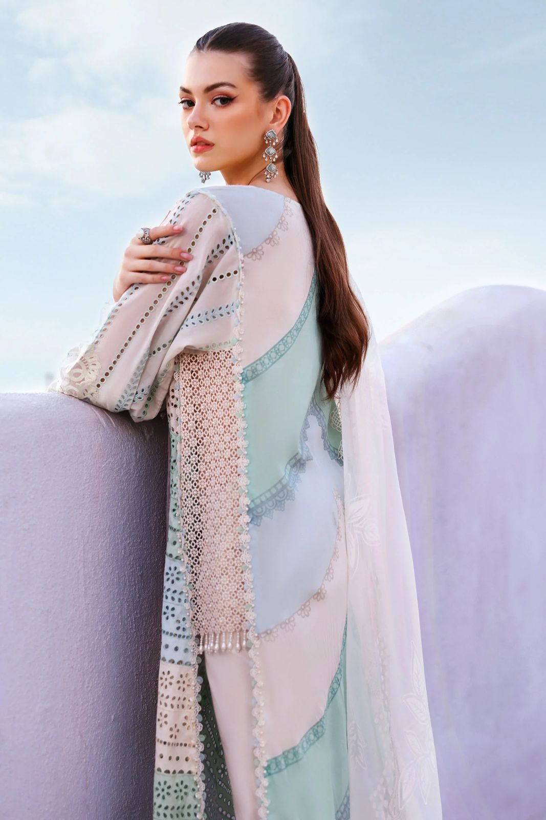 3PC EMBROIDERED SUIT - MB 186